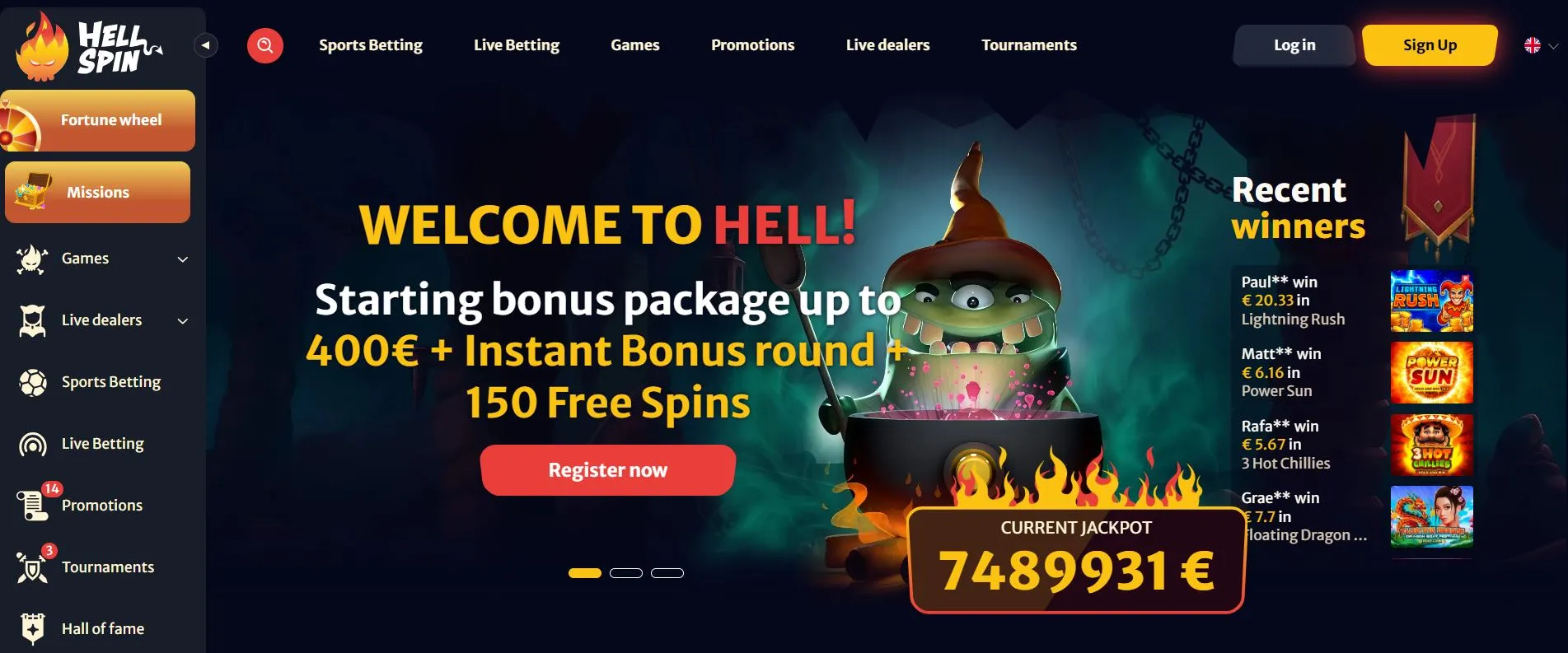 najboljši online casino Hell Spin